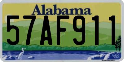 AL license plate 57AF911