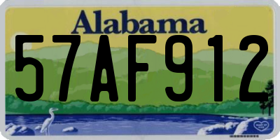 AL license plate 57AF912