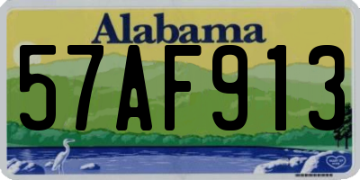 AL license plate 57AF913