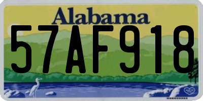 AL license plate 57AF918