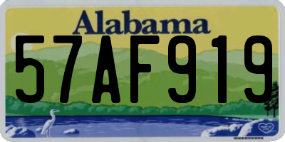 AL license plate 57AF919