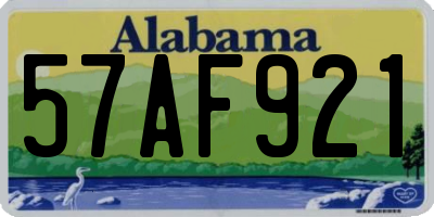 AL license plate 57AF921