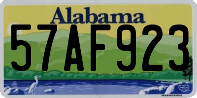 AL license plate 57AF923