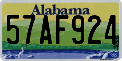 AL license plate 57AF924