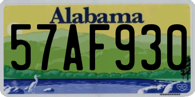 AL license plate 57AF930