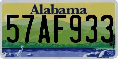 AL license plate 57AF933