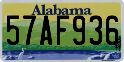 AL license plate 57AF936