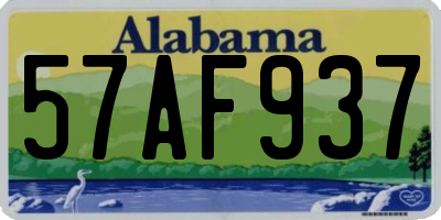 AL license plate 57AF937