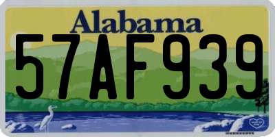 AL license plate 57AF939