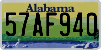 AL license plate 57AF940
