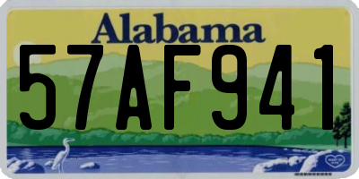AL license plate 57AF941