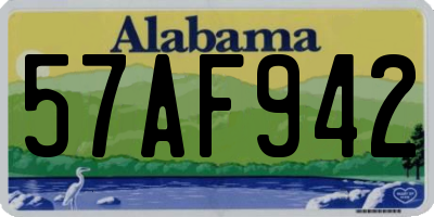 AL license plate 57AF942