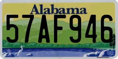AL license plate 57AF946