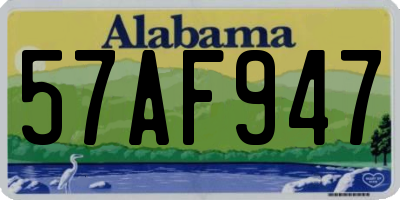AL license plate 57AF947