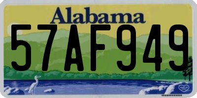 AL license plate 57AF949