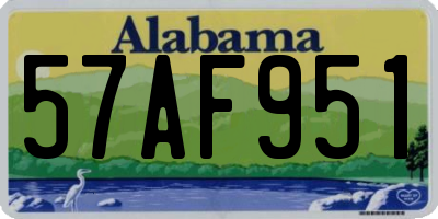 AL license plate 57AF951