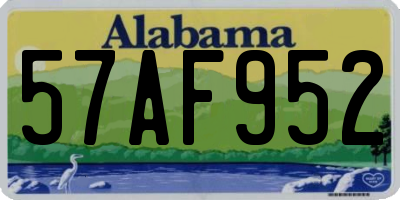 AL license plate 57AF952