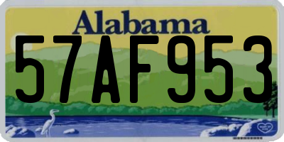 AL license plate 57AF953