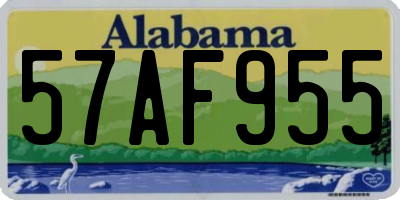 AL license plate 57AF955