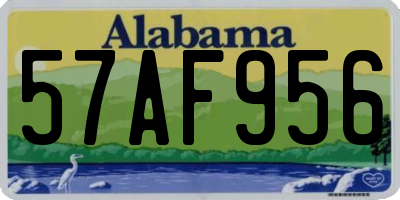 AL license plate 57AF956