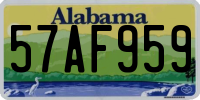 AL license plate 57AF959