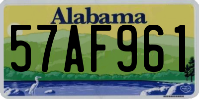 AL license plate 57AF961