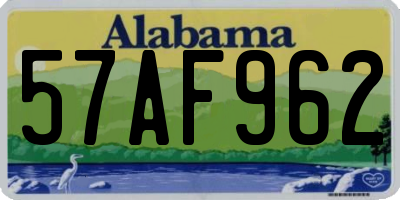 AL license plate 57AF962