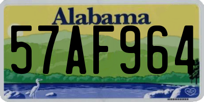 AL license plate 57AF964