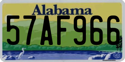 AL license plate 57AF966