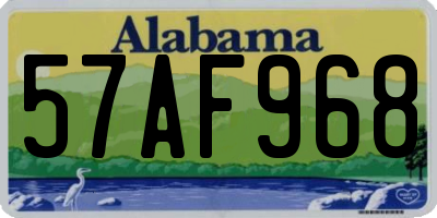 AL license plate 57AF968