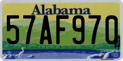 AL license plate 57AF970