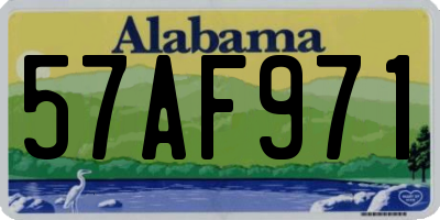 AL license plate 57AF971