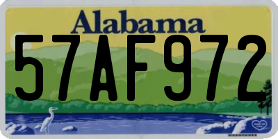 AL license plate 57AF972
