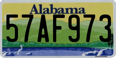 AL license plate 57AF973