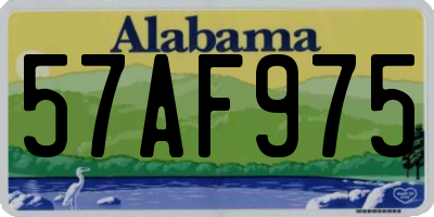 AL license plate 57AF975