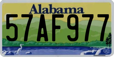 AL license plate 57AF977