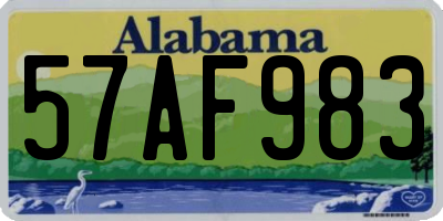 AL license plate 57AF983