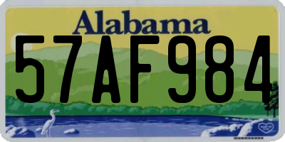 AL license plate 57AF984