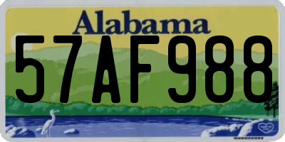 AL license plate 57AF988
