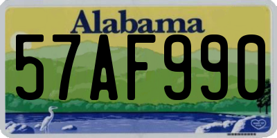 AL license plate 57AF990