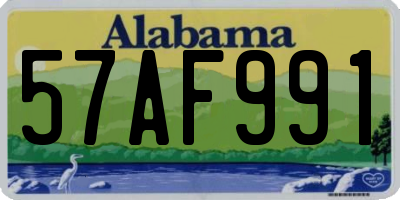 AL license plate 57AF991