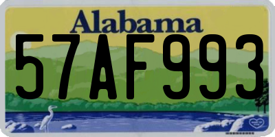 AL license plate 57AF993