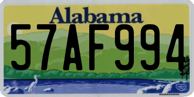 AL license plate 57AF994