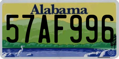 AL license plate 57AF996