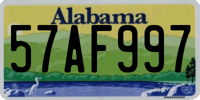 AL license plate 57AF997