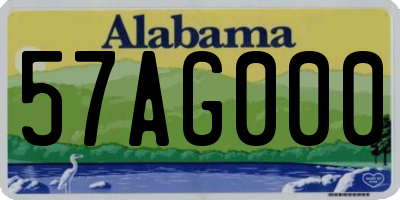 AL license plate 57AG000
