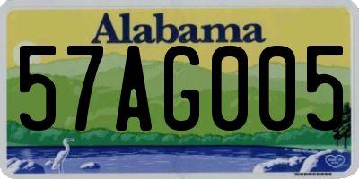 AL license plate 57AG005