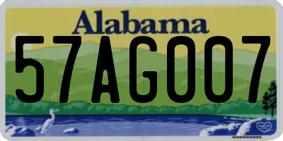 AL license plate 57AG007