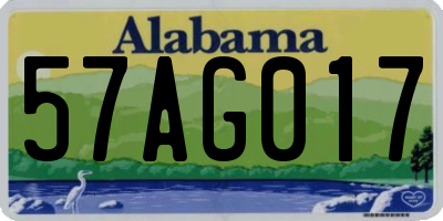 AL license plate 57AG017