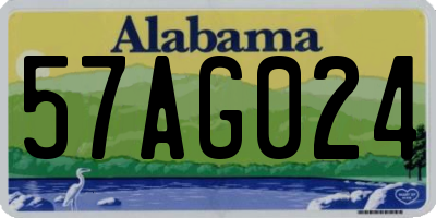 AL license plate 57AG024